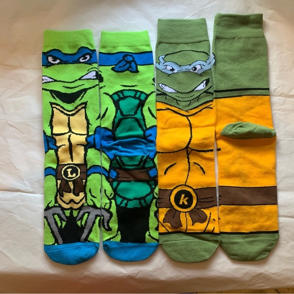 🍒🍒 Turtle Crew Socks 1 Pair - Picture 5 of 6
